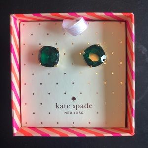 NWT kate spade gumdrop earrings emerald